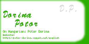 dorina potor business card